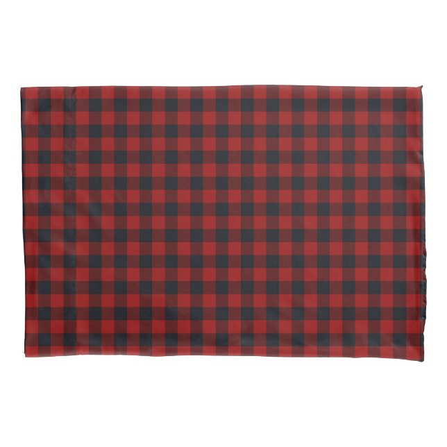 Roter Weihnachtsmuster-Flanelldecke Kissenbezug (Vorderseite)