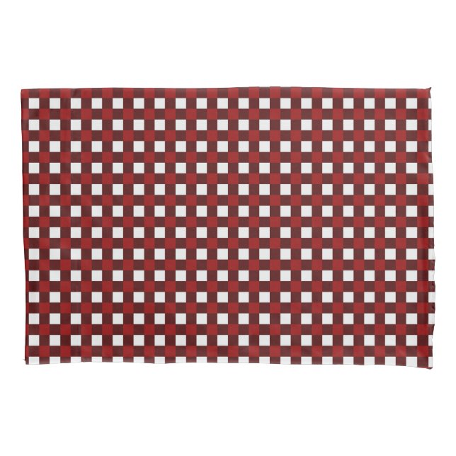 Roter Weihnachtsmuster-Flanelldecke Kissenbezug (Vorderseite)