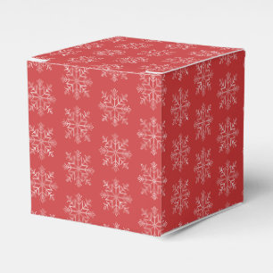 Roter Weihnachtsschneeflocken Geschenkschachtel