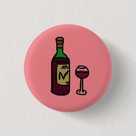 Roter Wein Button Abzeichen