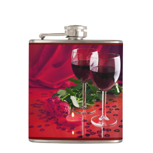 Roter Wein Flachmann