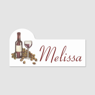 Roter Wein Flasche Trauben Glass Weinkultur und Er Namensschild