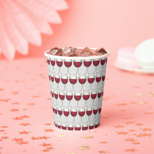 Roter Wein Glass Cocktail Party Weinkultur und Erd Pappbecher