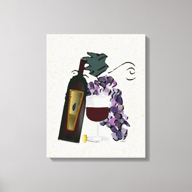 Roter Wein Leinwanddruck (Vorderseite)