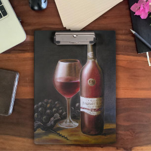 Roter Wein Mini Klemmbrett