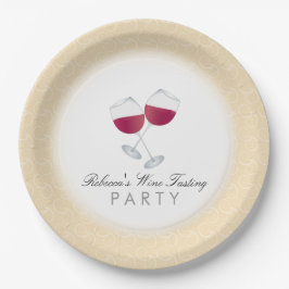 Roter Wein, Personalisiertes Party Weinverkostung Pappteller