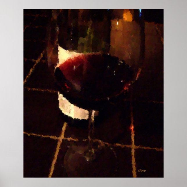 Roter Wein Poster (Vorne)