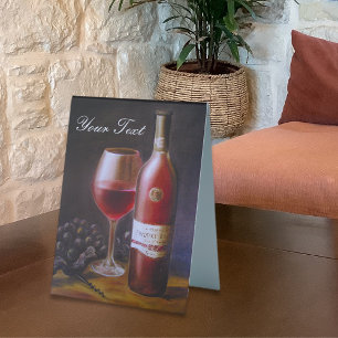 Roter Wein Tischaufsteller