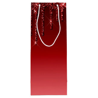 Roter Wein Tragetaschen mit Diamantglanz Geschenktüte Für Weinflaschen