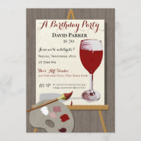 Roter Wein und Malerei Party