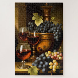 Roter Wein und Trauben