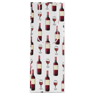 Roter Wein und Weinglas Geschenktüte Für Weinflaschen