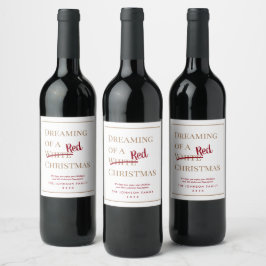 Roter Wein Weihnachten | Kundengeschenk und Weinetikett