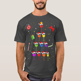 Roter Wein Weihnachtsmannmütze Weihnachten Weihnac T-Shirt