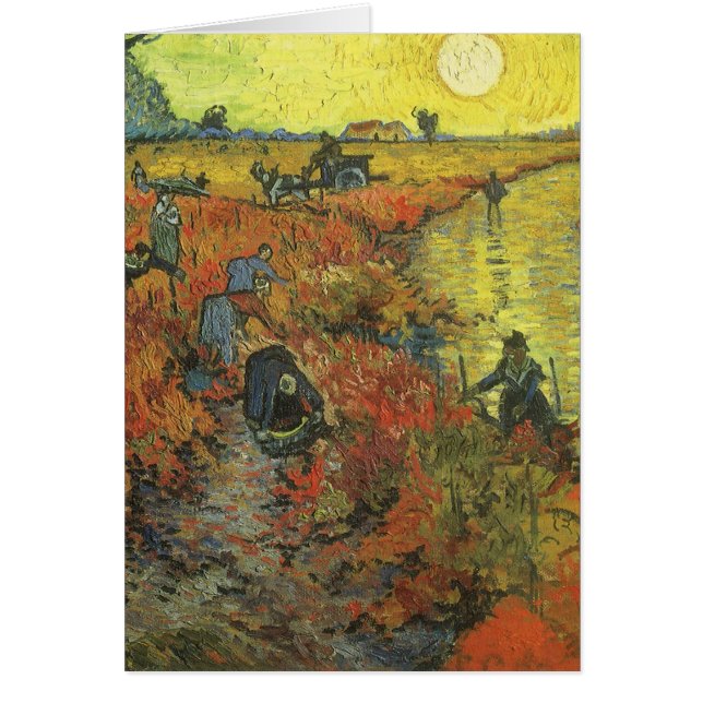 Roter Weinberg von Vincent van Gogh, Vintage Kunst (Vorne)