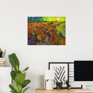 Roter Weingarten in Arles von Vincent van Gogh Poster