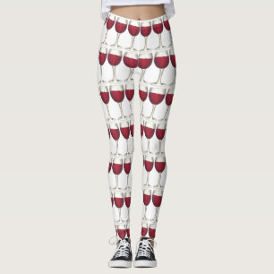 Roter Weinglas Brille Merlot Cabernet Weine Lebens Leggings