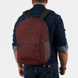 Roter Weinkork Aussehen Holzkörner Bedruckter Rucksack