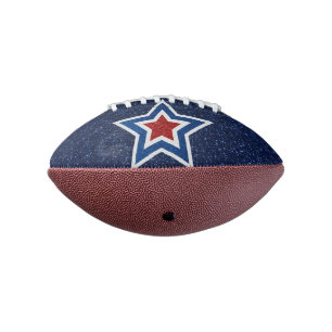 Roter, Weißer, Blauer Stern Juli 4 Glitter Football
