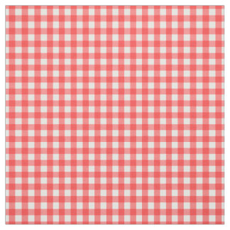 Roter weißer Gingham-klassisches Karo-Muster Stoff