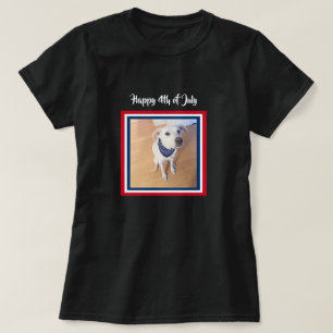 Roter, weißer, Niedlicher, blauer Welpenhund 4. Ju T-Shirt