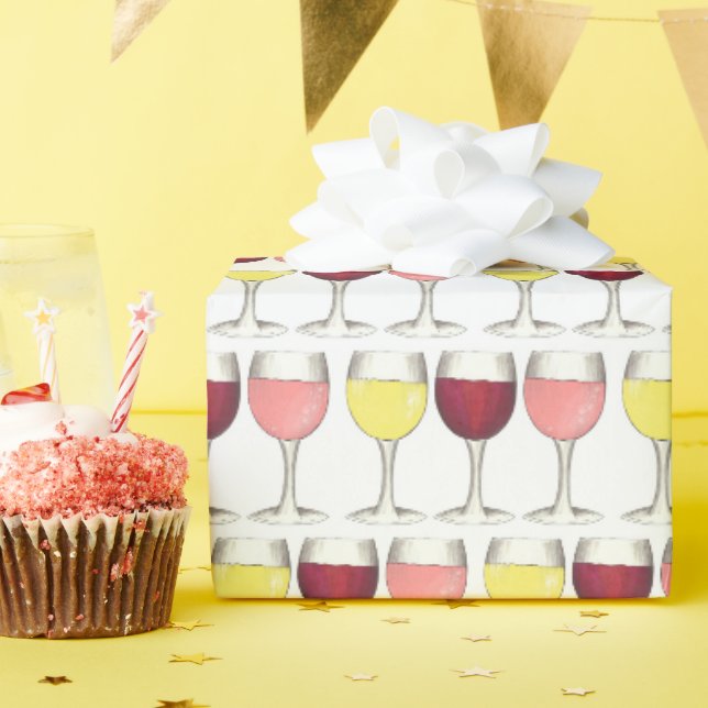 Roter Weißer Rosé Weinkeller Weinkultur und Erde Geschenkpapier (Geburtstagsparty)