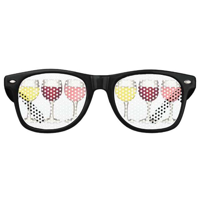 Roter Weißer Rosé Weinkeller Weinkultur und Erde Partybrille (Vorderseite)