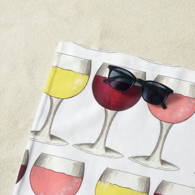 Roter Weißer Rosé Weinkeller Weinkultur und Erde Strandtuch (Beispiel)