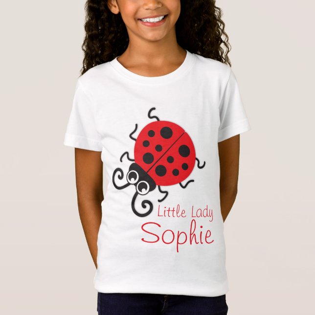 Roter weißer T - Shirt des niedlichen (Vorderseite)