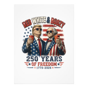 Roter Weißer Trinkender Trump George Washington 25 Fotodruck