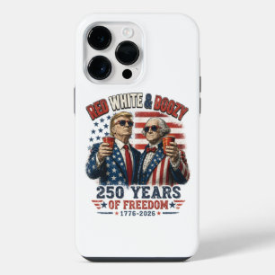 Roter Weißer Trinkender Trump George Washington 25 iPhone 14 Pro Max Hülle