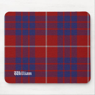 Roter, weißer u. blauer HamiltonTartan kariert Mousepad