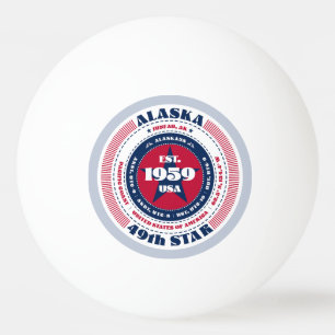 Roter, weißer und blauer Alaska-Kreis Tischtennisball