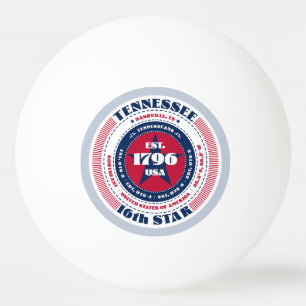 Roter, weißer und blauer Kentucky-Kreis Tischtennisball