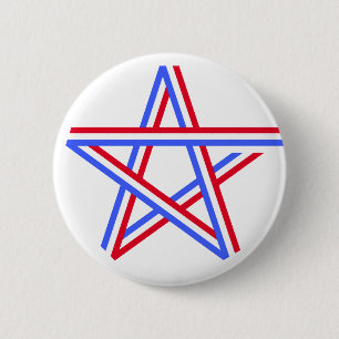Roter, weißer und blauer Stern Button