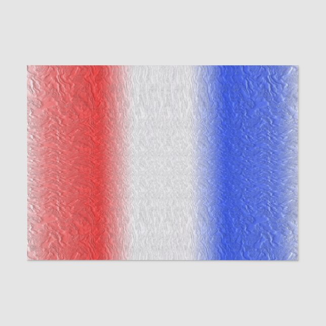 Roter, weißer und blauer Streifen Seidenpapier (Vorderseite)