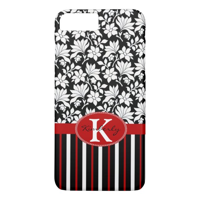 Roter, weißer und schwarzer Name / erste Case-Mate iPhone Hülle (Rückseite)
