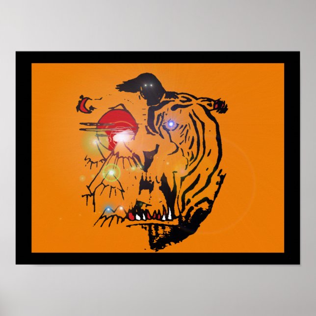 Roter Welpe "Robert's Tiger" Poster (Vorne)