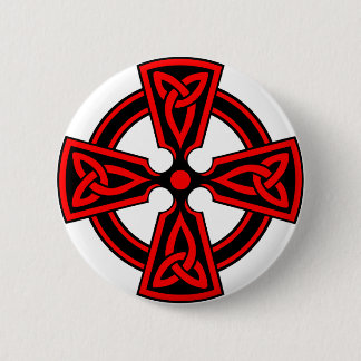roter Wikinger des keltischen Kreuzes sächsischer Button