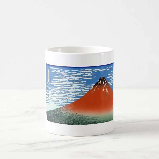 Roter Wind-Raummorgen Fujis südlicher Kaffeetasse (Mittel)