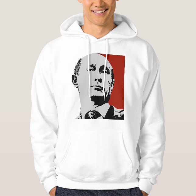 Roter Wladimir Putin Hoodie (Vorderseite)