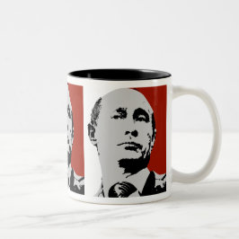 Roter Wladimir Putin Zweifarbige Tasse