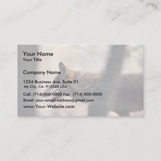 Roter Wolf Visitenkarte (Vorderseite)