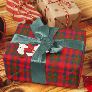 Roter Woll-Tartan Geschenkpapier