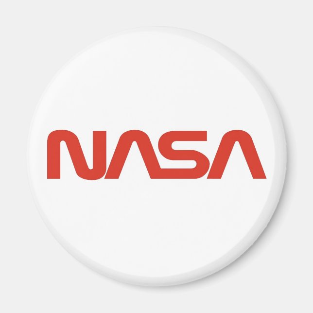 Roter Wurm-Logo der NASA Magnet (Vorne)
