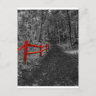 Roter Zaun Postkarte