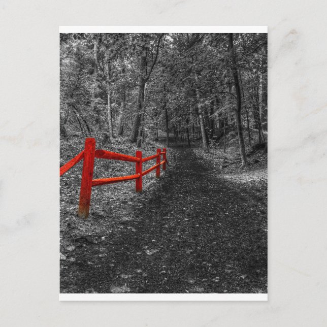 Roter Zaun Postkarte (Vorderseite)