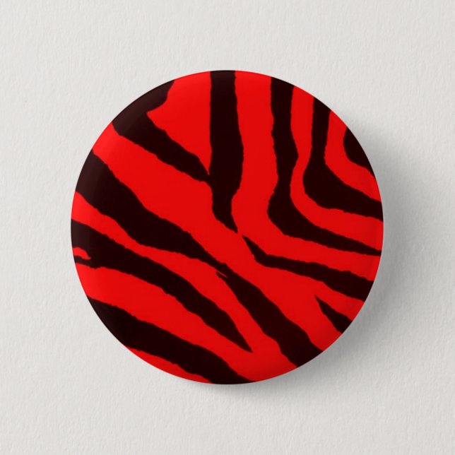 Roter Zebra-Knopf Button (Vorderseite)