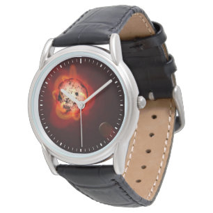 Roter Zwergstern, der von einem hypothetischen Exo Armbanduhr