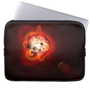 Roter Zwergstern, der von einem hypothetischen Exo Laptopschutzhülle